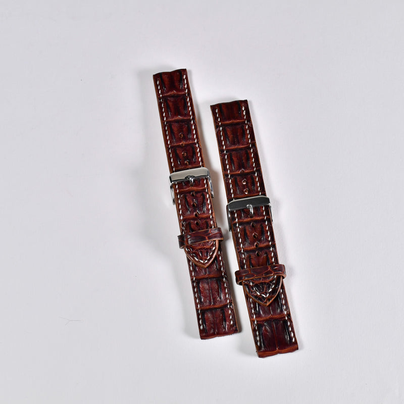 Crocodile Hornback Leather Watch Straps