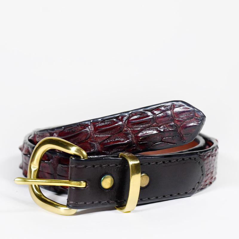 Crocodile Hornback Belt - Thin