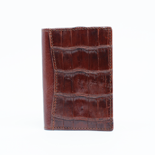 Crocodile Leather Card Business Wallet (half croc skin half kangaroo leather)