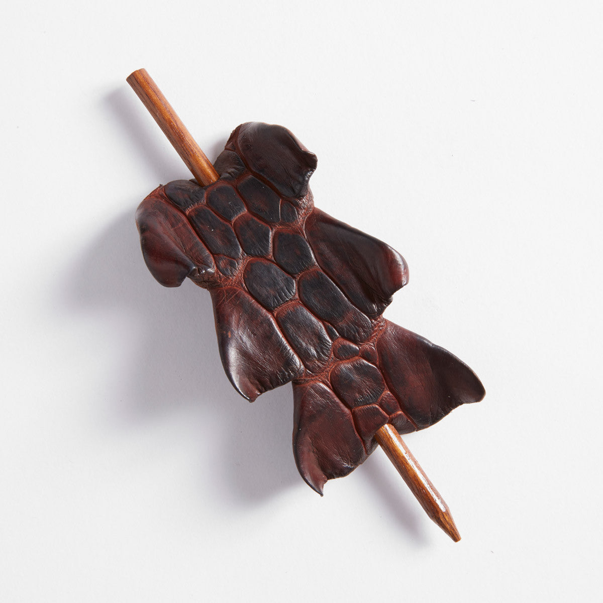 Crocodile Leather Hair Pin