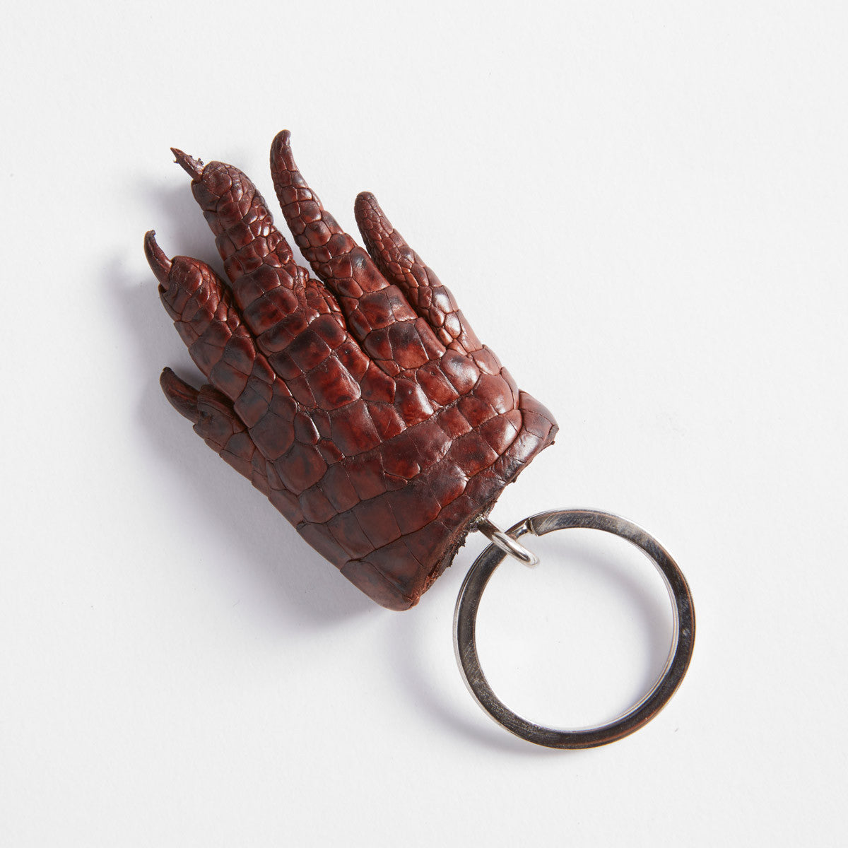 Crocodile Leather Claw Key Ring