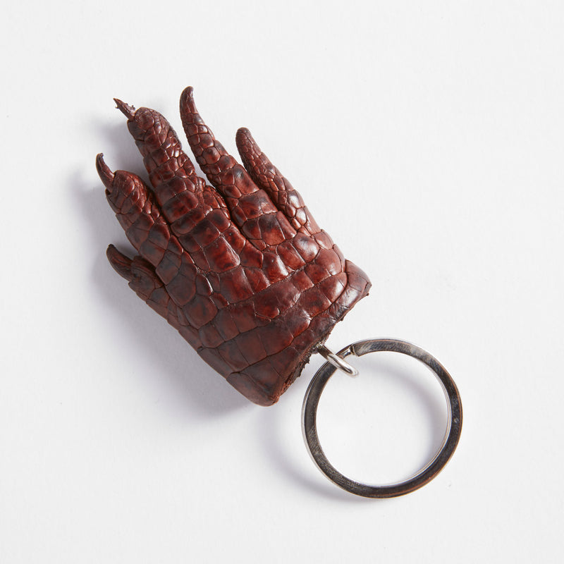 Crocodile Leather Claw Key Ring