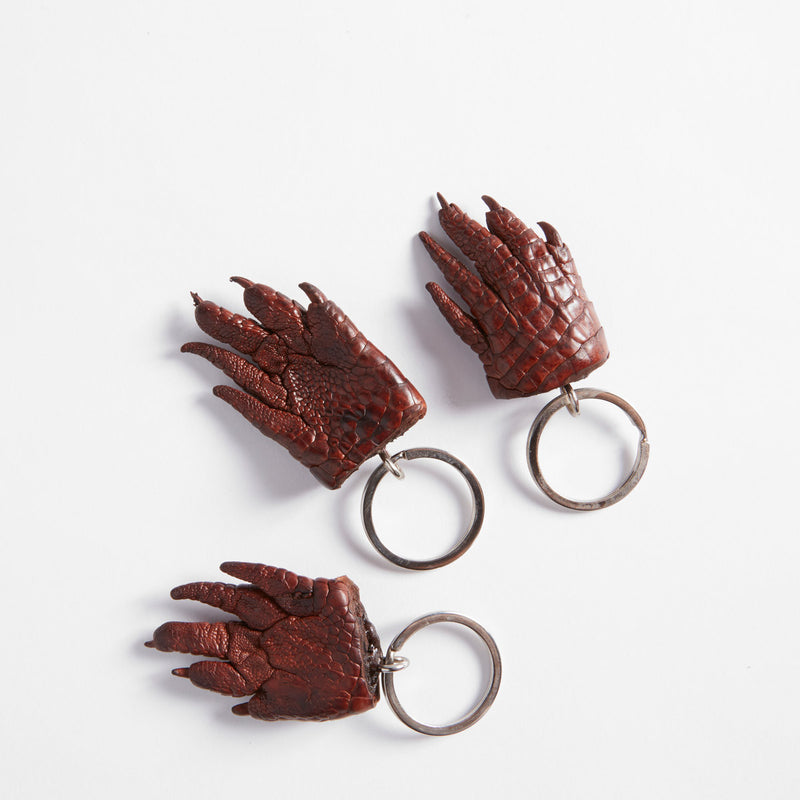 Crocodile Leather Claw Key Ring