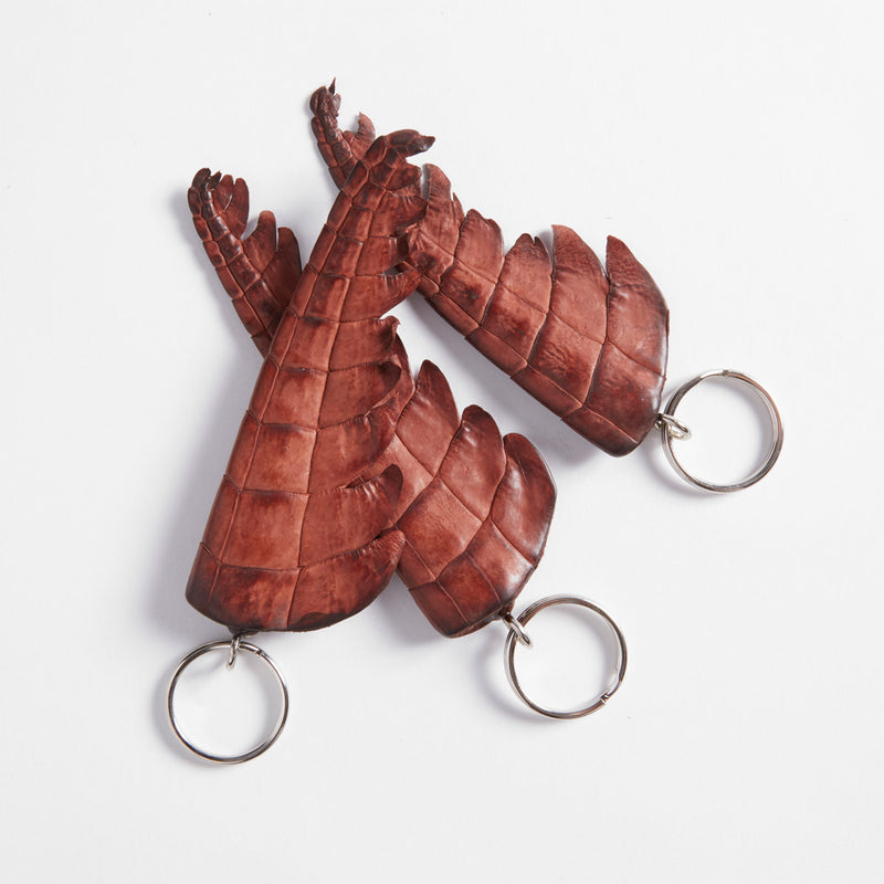 Crocodile Leather Tail Tip Key Ring