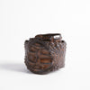 Pulsera de piel de cocodrilo doble