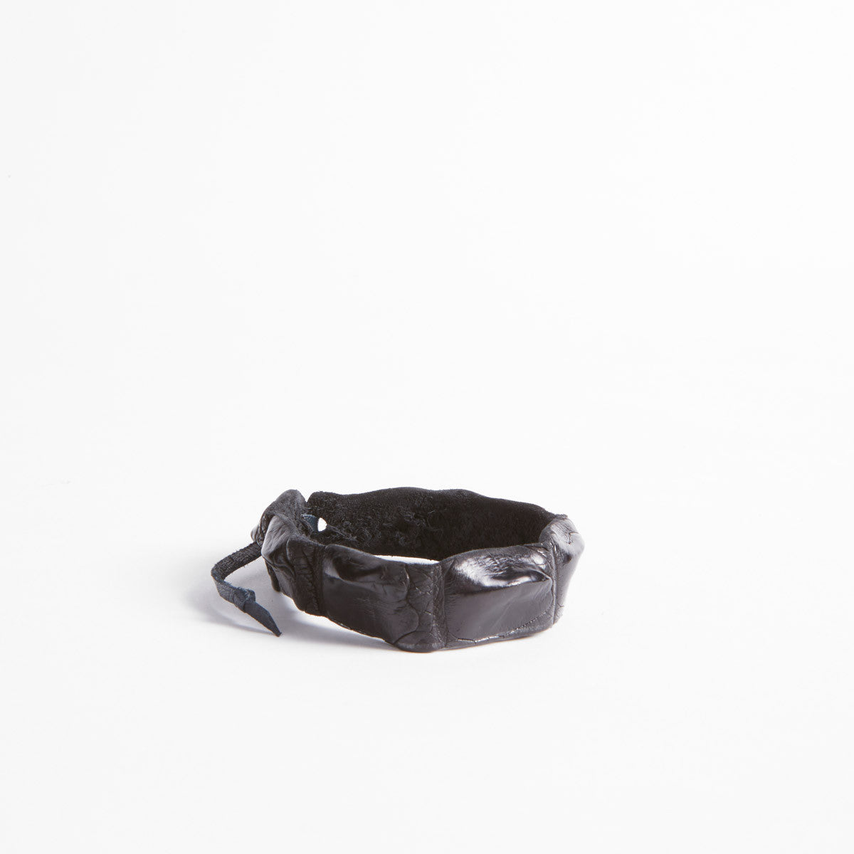 Crocodile Leather Thin Wristband