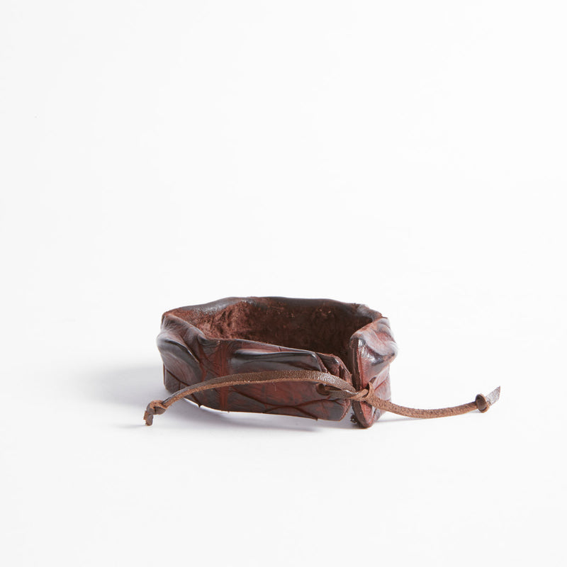 Crocodile Leather Thin Wristband