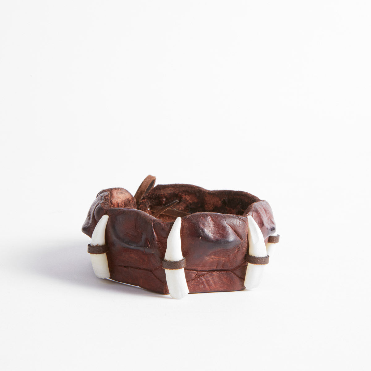 Crocodile Tooth Leather Wristband