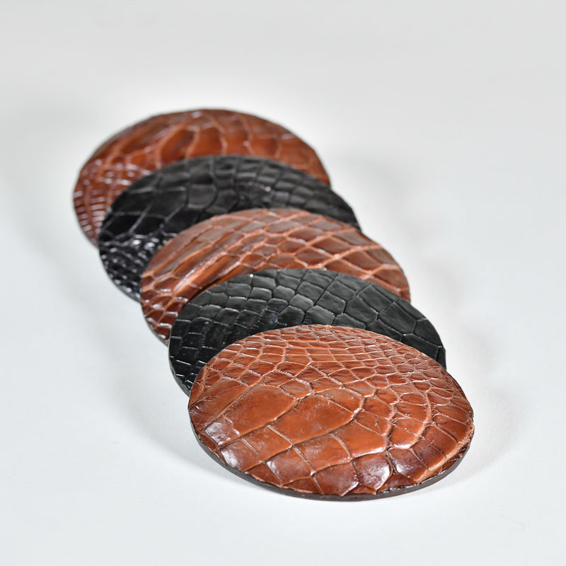 Crocodile Skin Belt Buckle