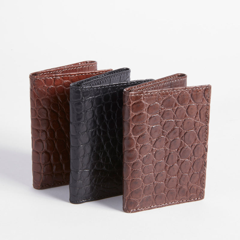Tri-fold Crocodile Wallet