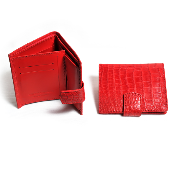 Crocodile Amieka Compact Purse with tab