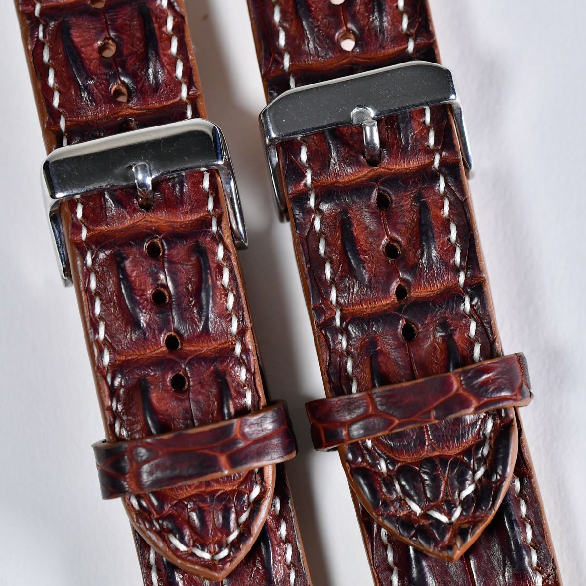 Crocodile Hornback Leather Watch Straps
