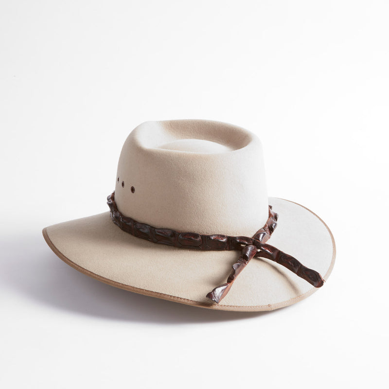 Crocodile Leather Hatband (Plain)