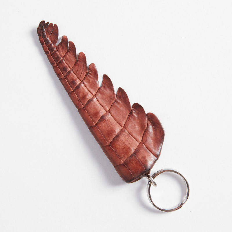 Crocodile Leather Tail Tip Key Ring