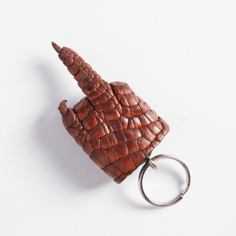 Up Yours Crocodile Leather Claw Key Ring