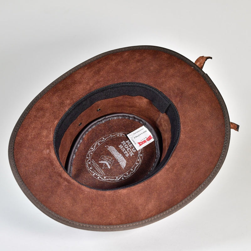 NT Outback Leather Hat w/ Crocodile Teeth Leather Hatband